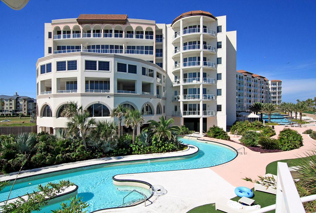 A distant look at some of the Diamond Beach condo rentals available 