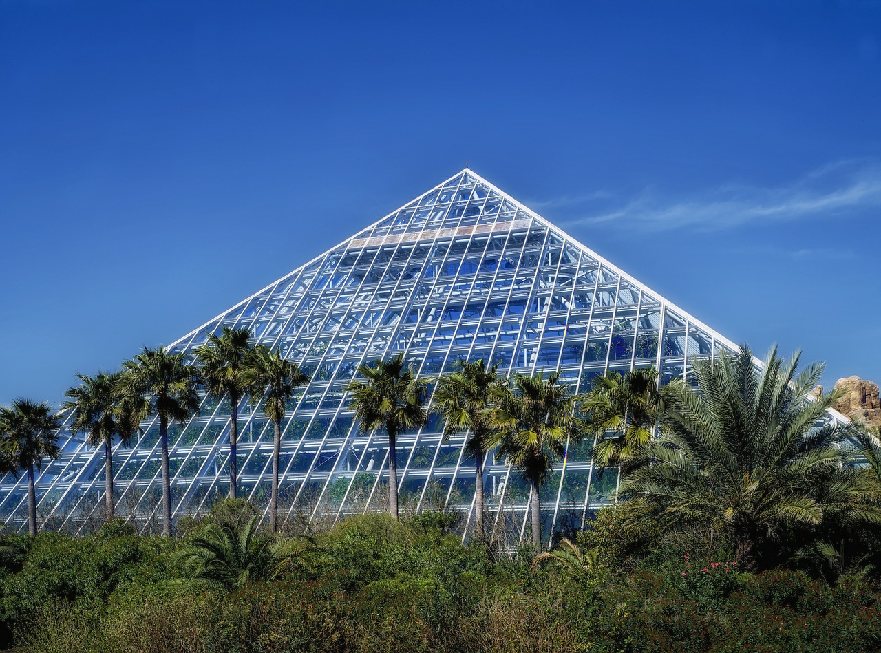 Moody Gardens glass pyramid